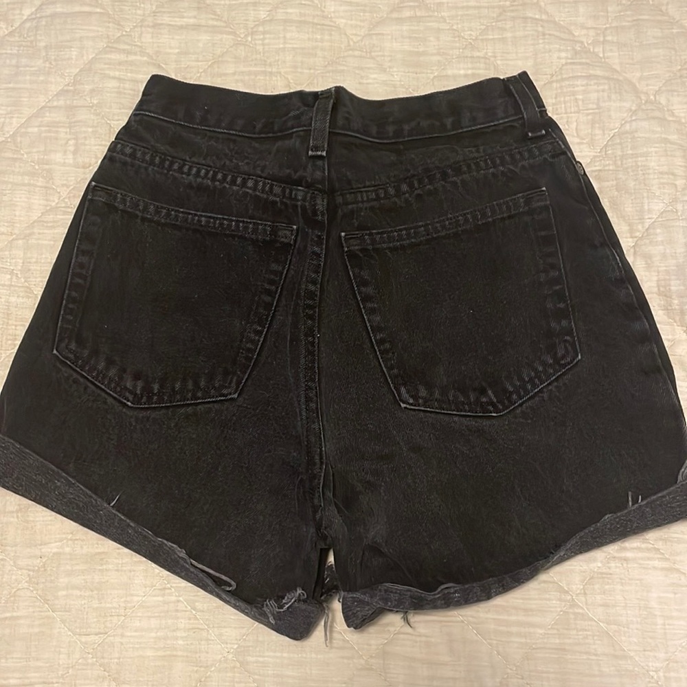 Black high waisted jean shorts